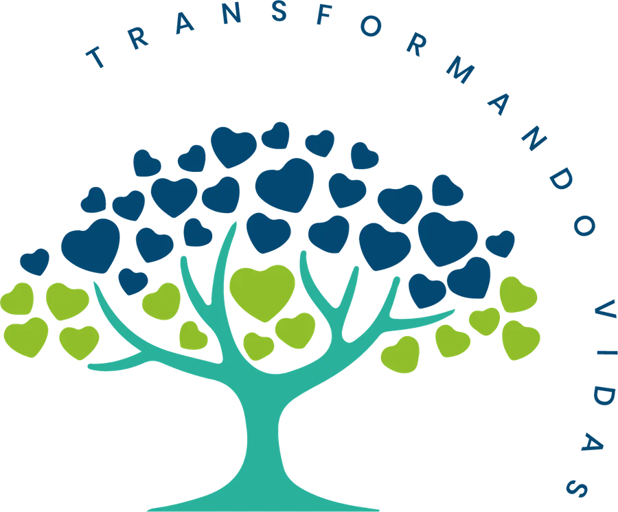 Árvore de corações da Therapy Life com o slogan Transformando Vidas
